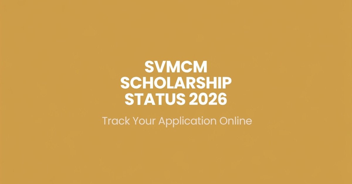 SVMCM Scholarship Status 2026 guide banner